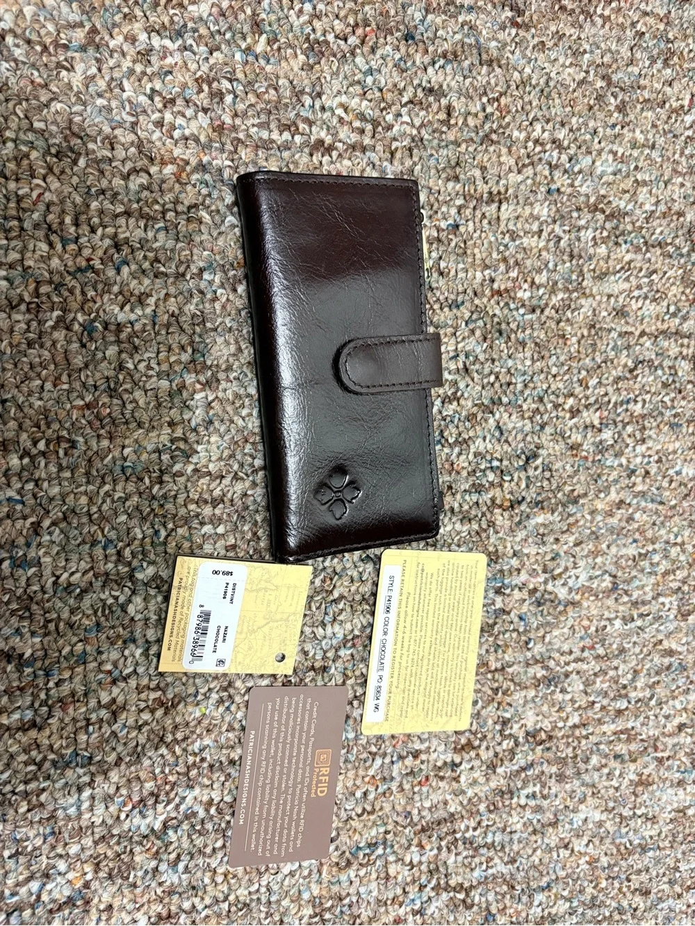 Patricia Nash Nazari Wallet in Chocolate